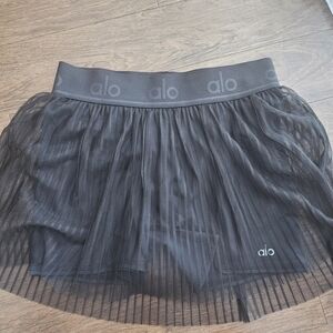 Alo Black Pleated Skirt